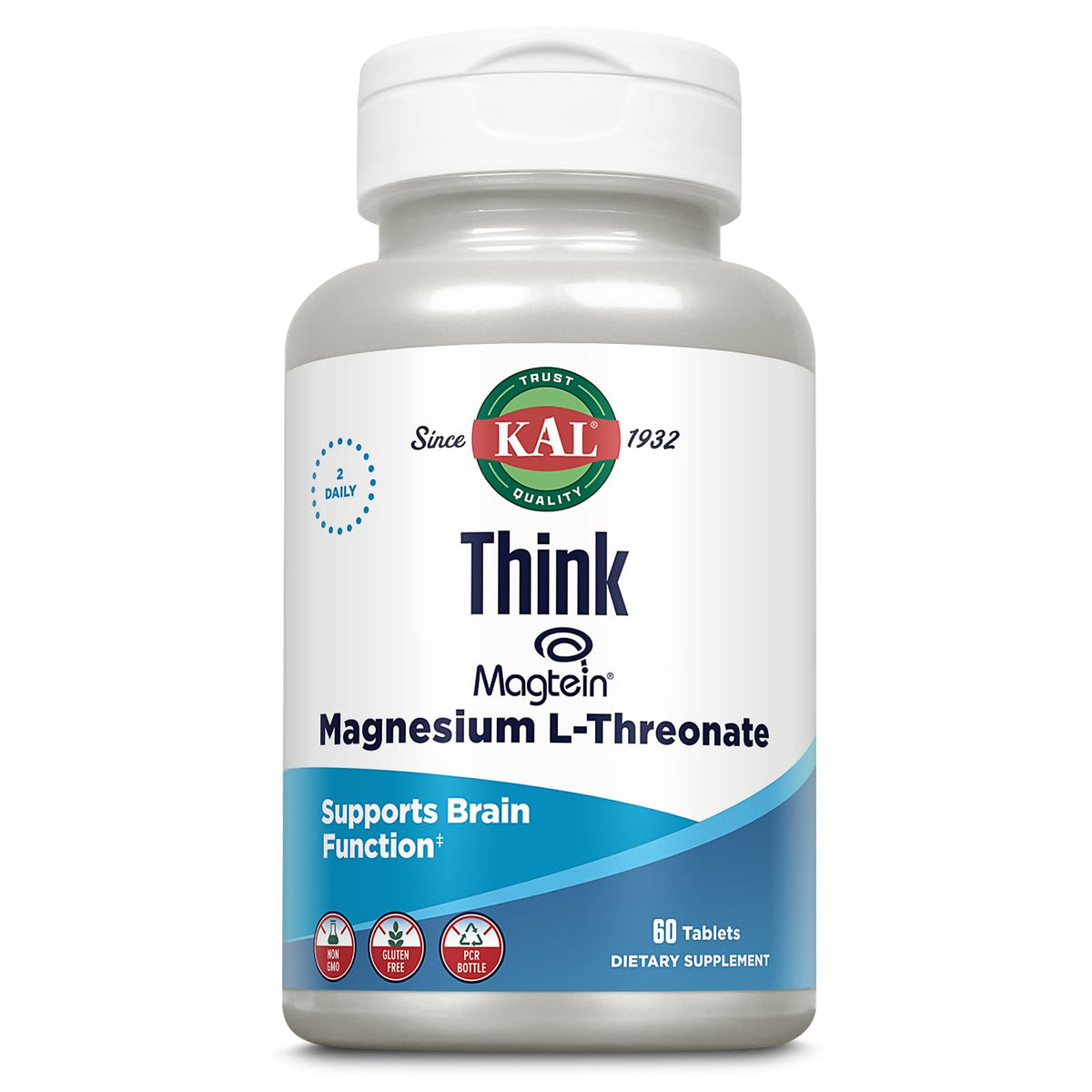KAL Think Magnesium L-Threonate bottle front for brain-support wellness