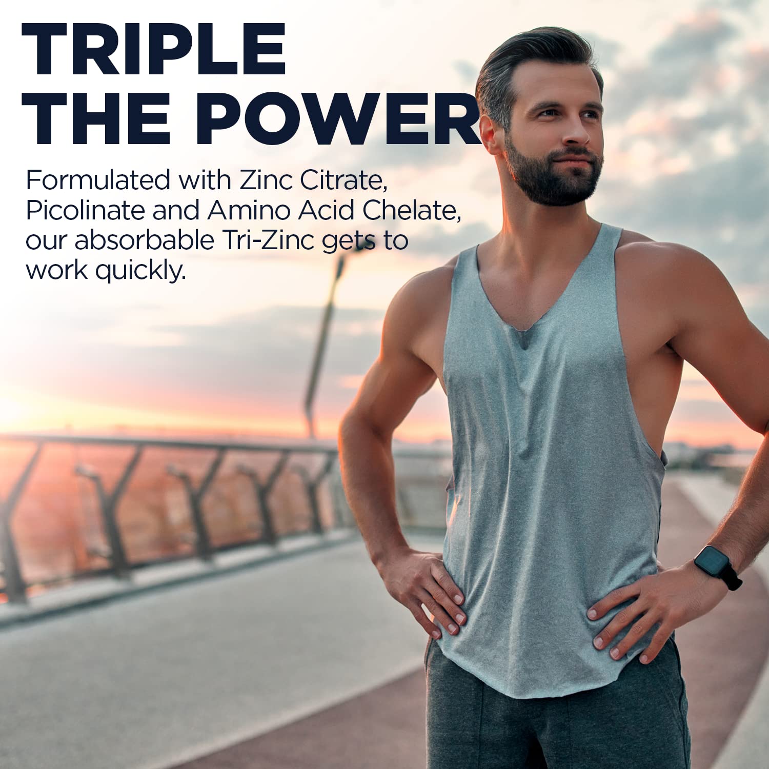 KAL Tri Zinc 50mg ingredients panel displays zinc sources for transparency