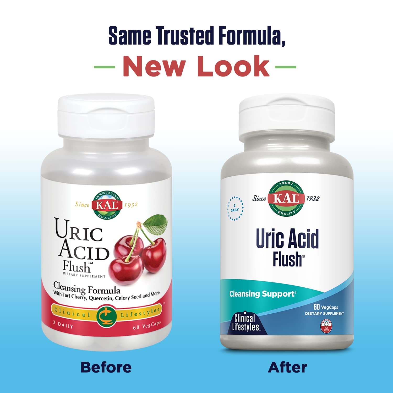 KAL Uric Acid Flush bottle pour – convenient serving for consistent intake.