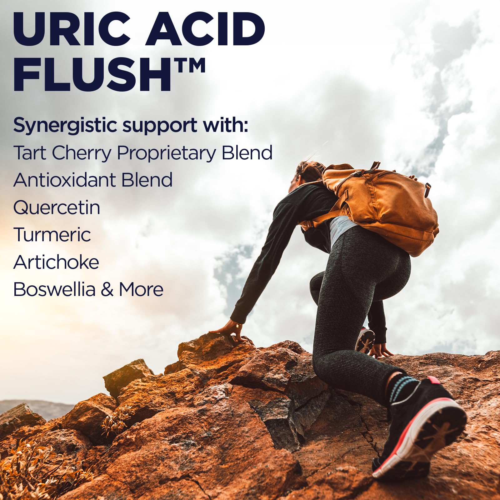 KAL Uric Acid Flush packaging eco bottle – recycled PCR packaging for eco-conscious use.