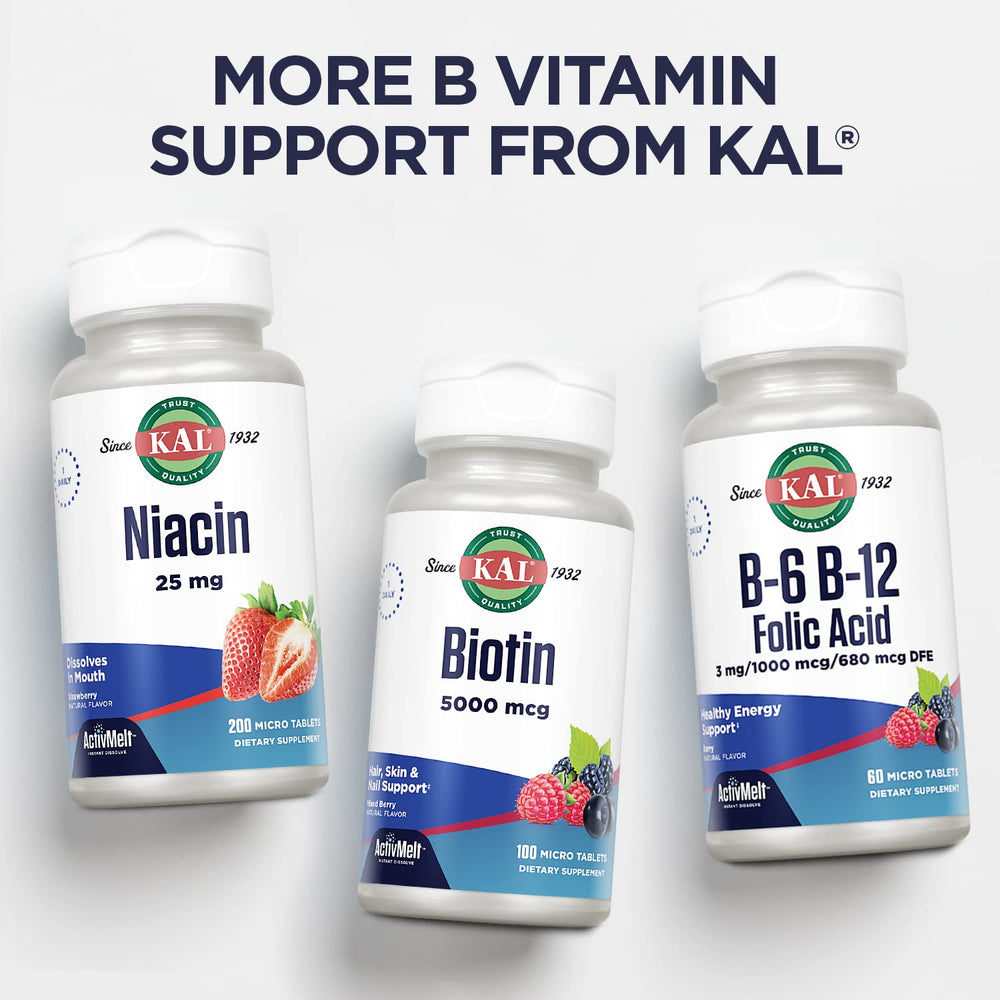 KAL B12 90-tablet pack designed for daily use and steady energy through the day