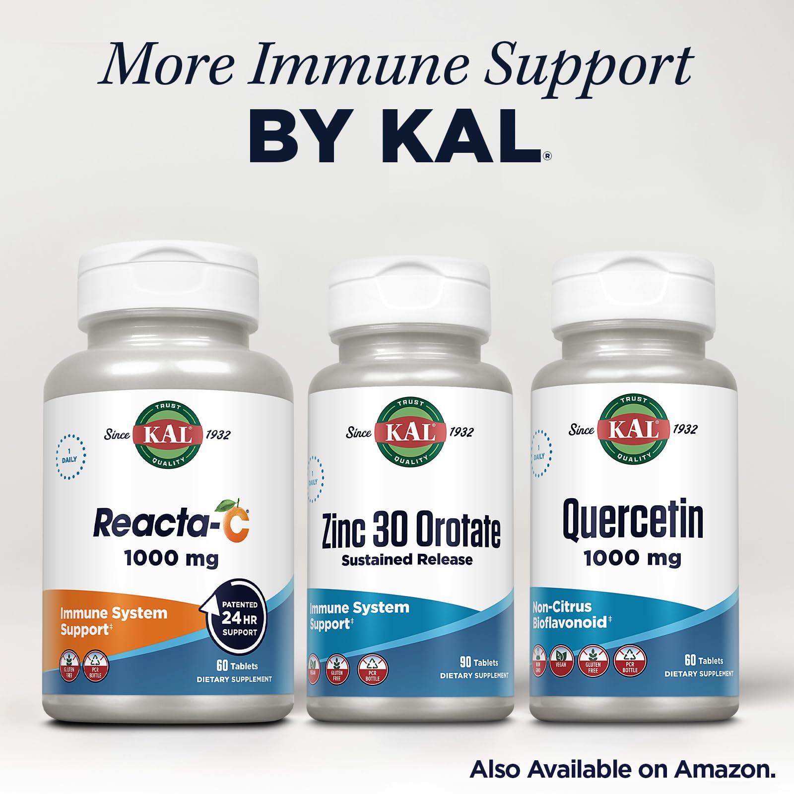 KAL Zinc Orotate 30mg bottle displays serving count for planning