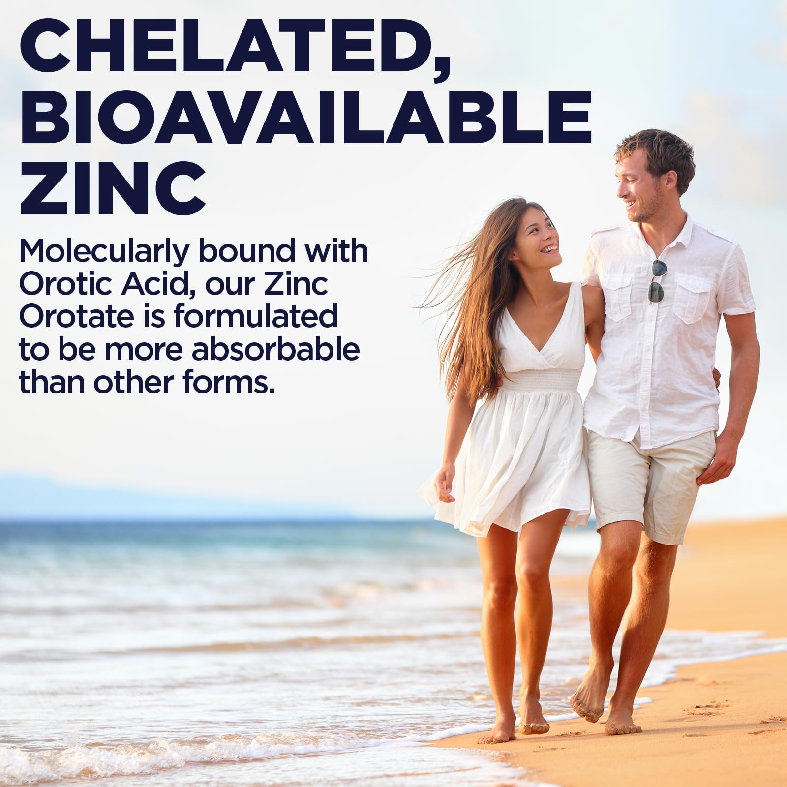 KAL Zinc Orotate packaging shows vegan and gluten-free certification