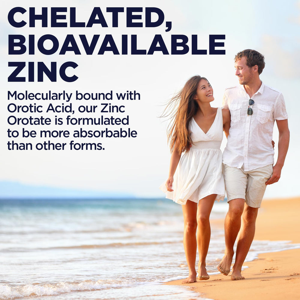 KAL Zinc Orotate packaging shows vegan and gluten-free certification