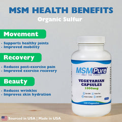 KALA HEALTH MSMPure bottle front showing US-sourced MSM for quality.