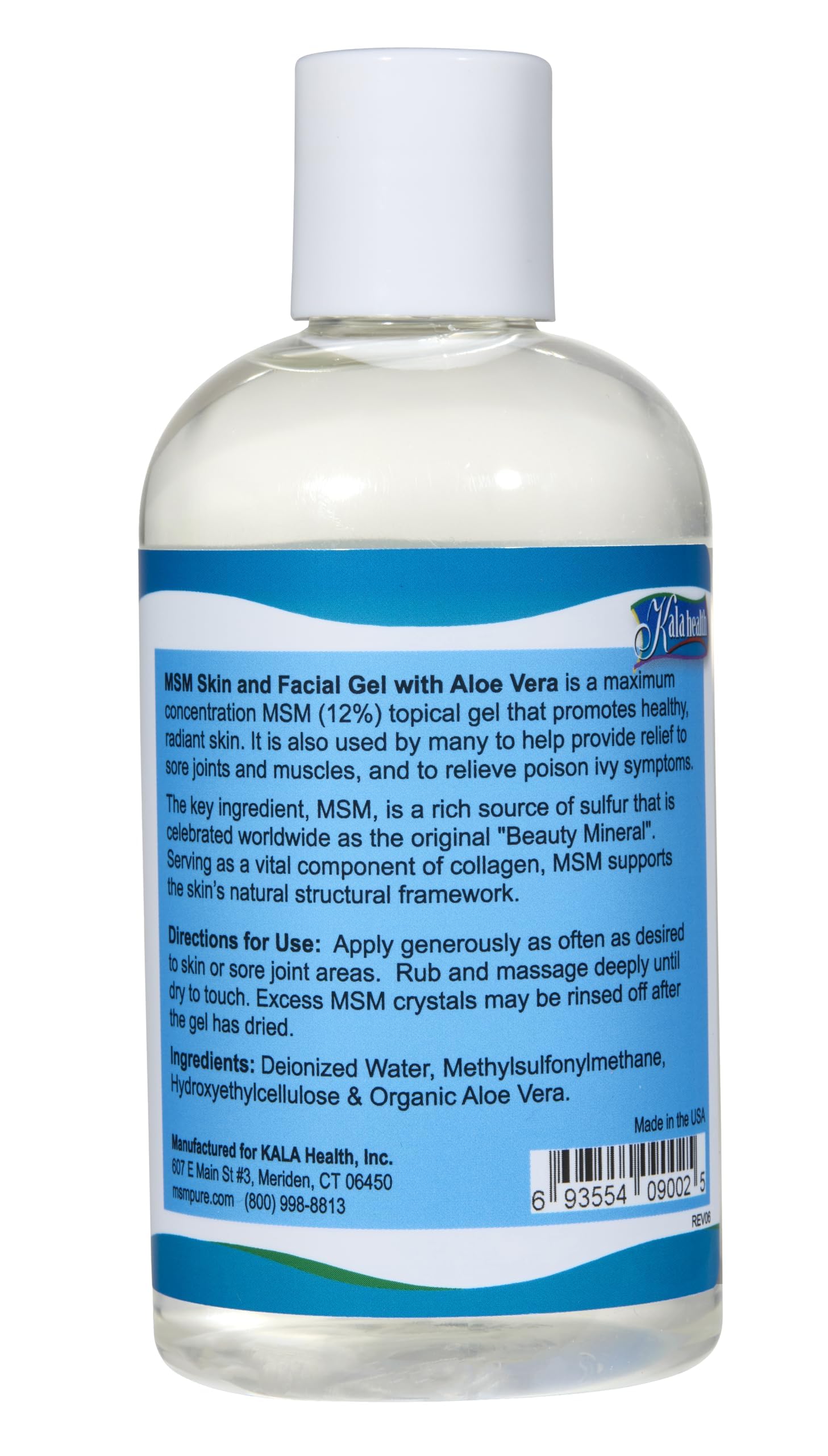 Kala Health MSMPure Max Strength application reveals quick-absorbing gel for comfortable skin.