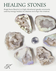 KALIFANO Angel Aura Geode druzy close-up showing sparkling surface and energy focus