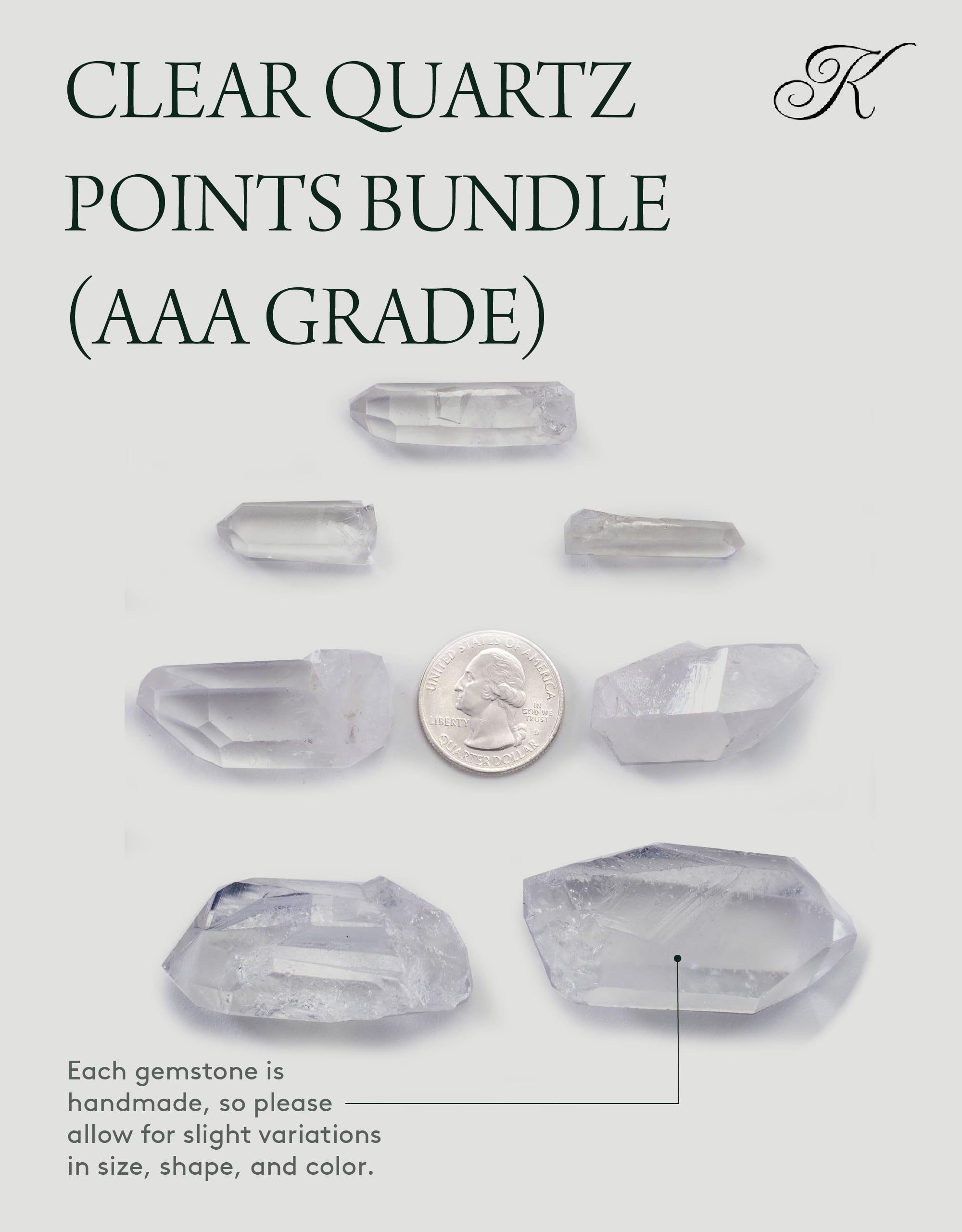 Kalifano information card included with quartz bundle for context and history