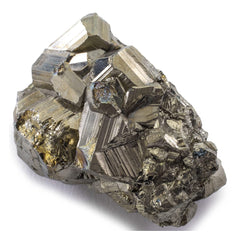 Kalifano pyrite cluster close-up highlights rich luster for display and energy focus.