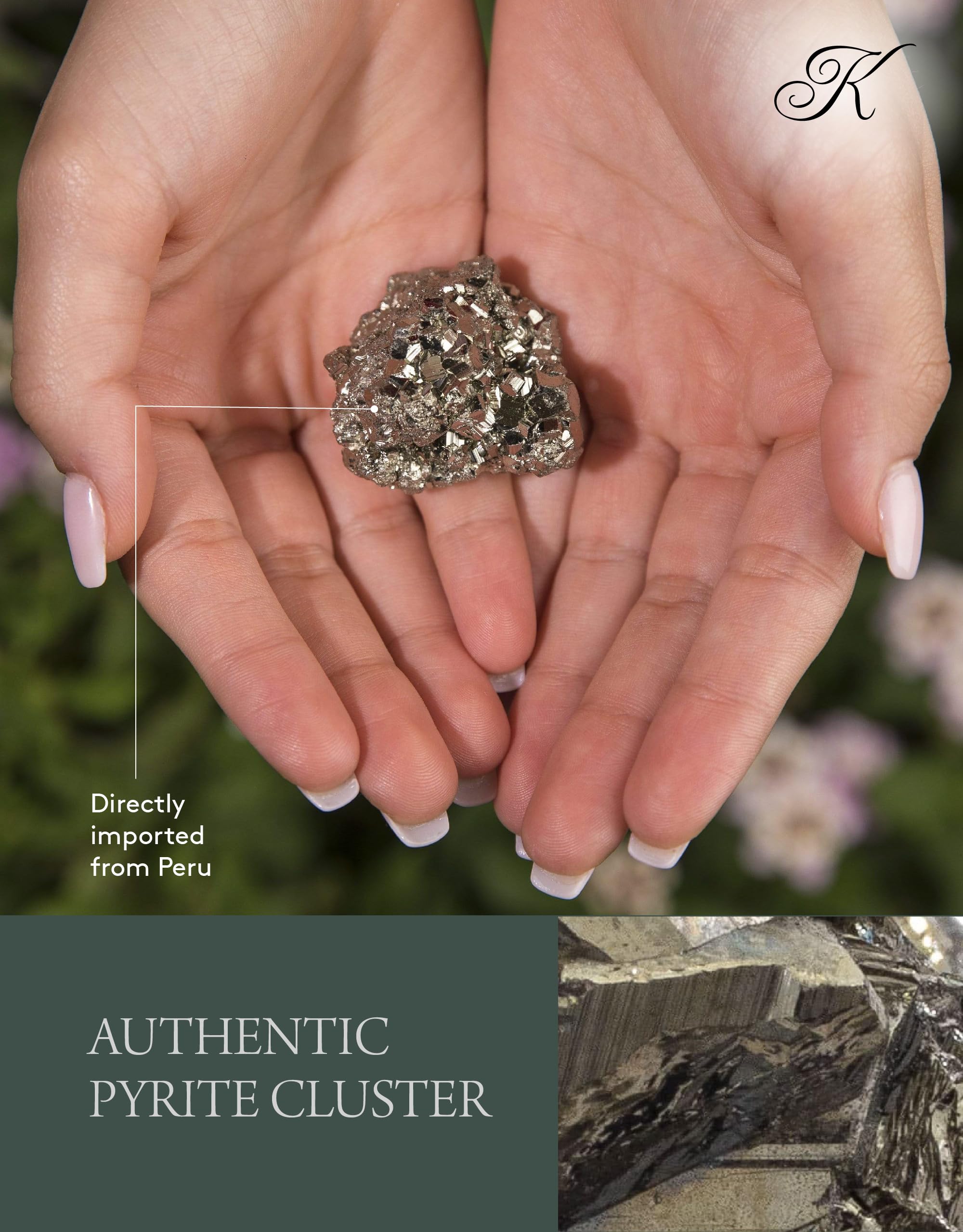 Kalifano pyrite formation from Peru shows natural color variation for collection.