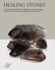 Close up texture of smoky quartz points showing natural facets