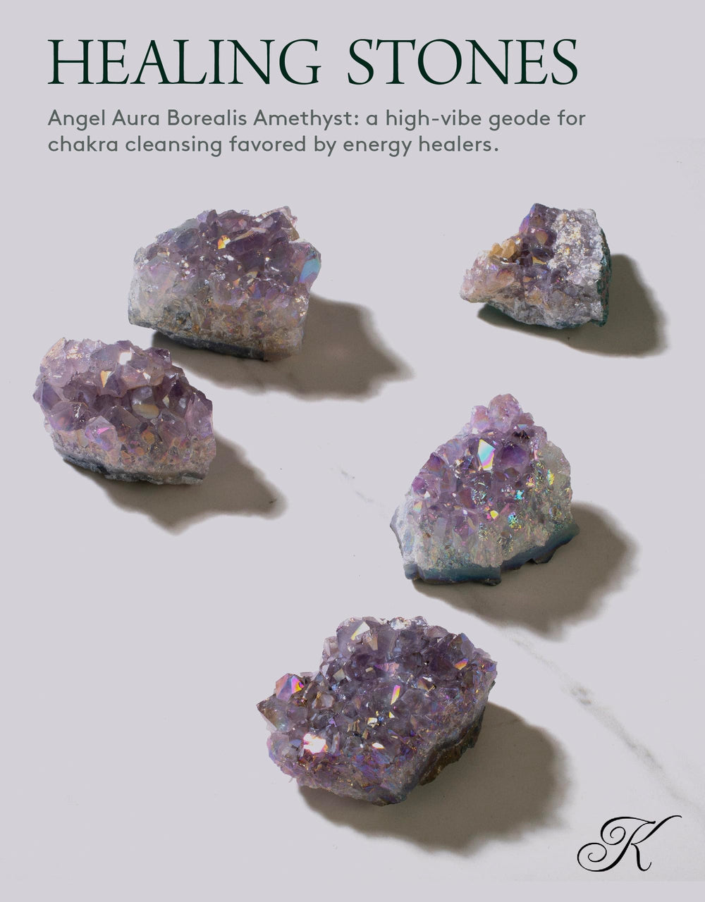 KALIFANO Angel Aura Amethyst Geode with titanium aura, iridescent glow for vibrant decor