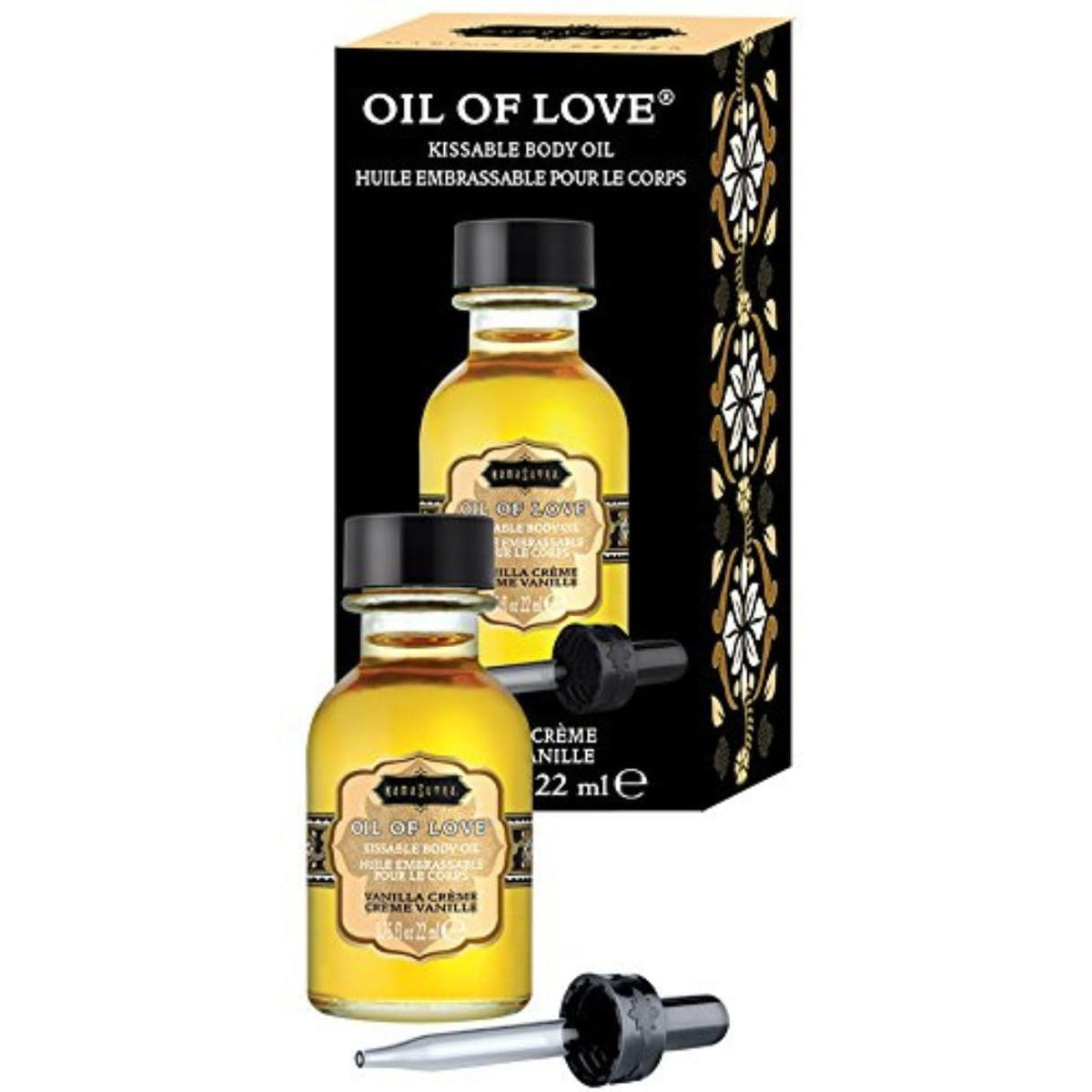 KAMA SUTRA Oil of Love Vanilla Creme bottle, kissable warming foreplay