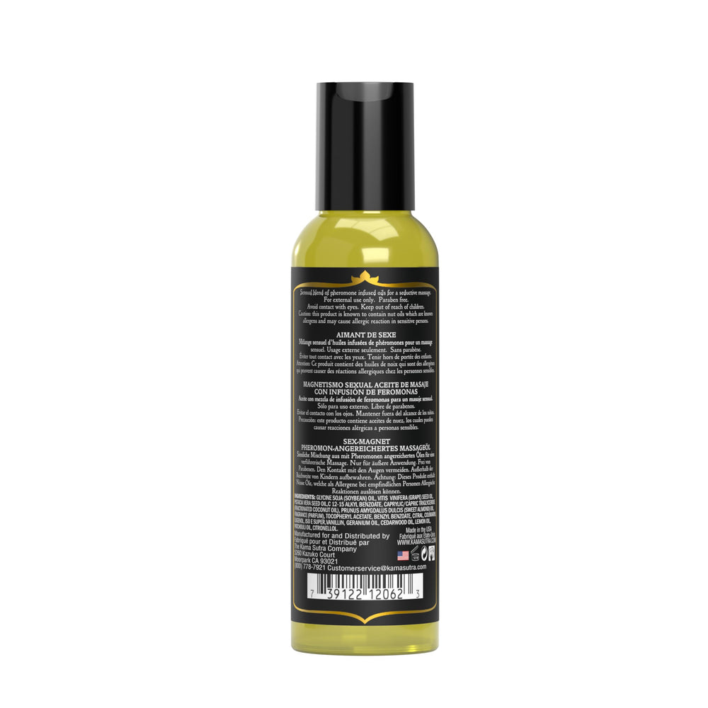 Kama Sutra Sex Magnet vanilla amber scent label, versatile fragrance for any gender