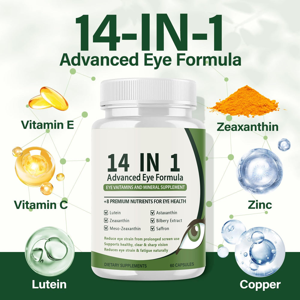 KAMGEAR eye supplement capsules close-up highlighting easy daily use.
