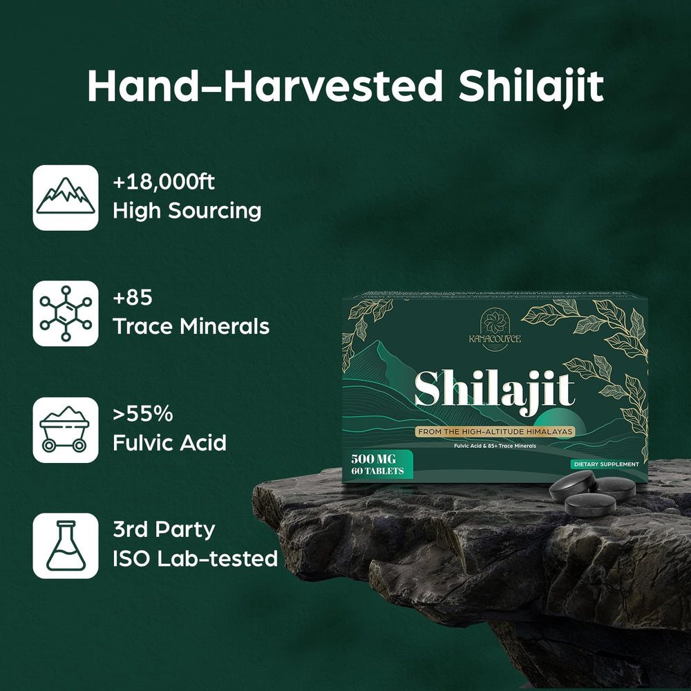 Kanacoufce Shilajit tablets lab-tested quality guarantees safety and consistency.