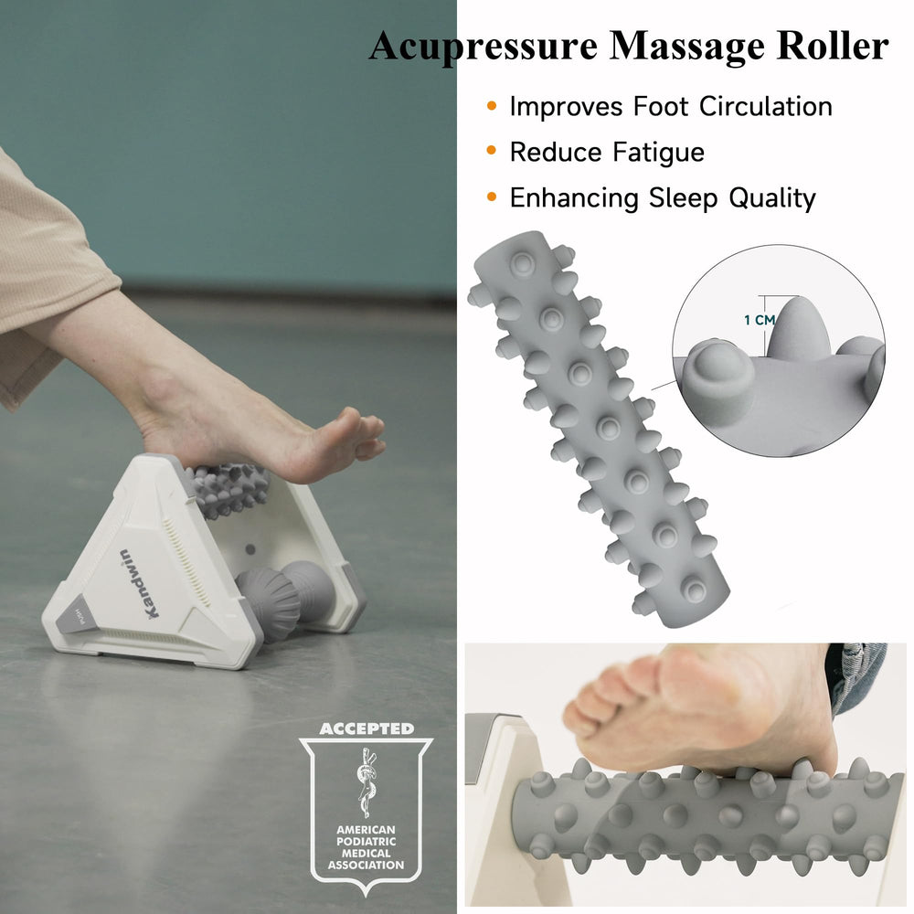 Kandwin 3-in-1 foot massager design provides cold therapy and gentle relief.