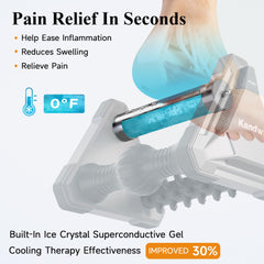 Kandwin foot massager aids circulation and pain relief with silicone rollers.