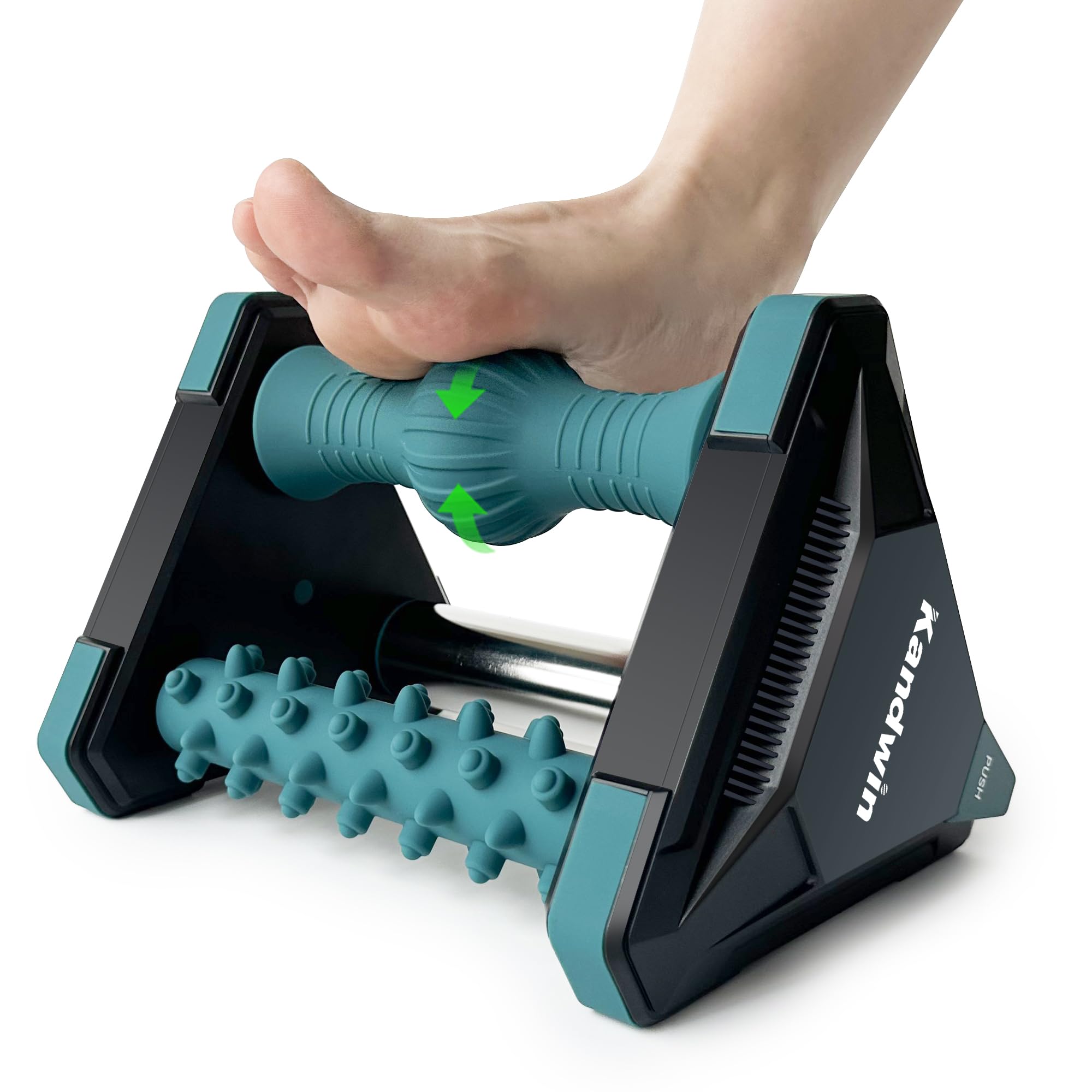Kandwin icing plantar fasciitis ice roller provides cooling relief for the foot.