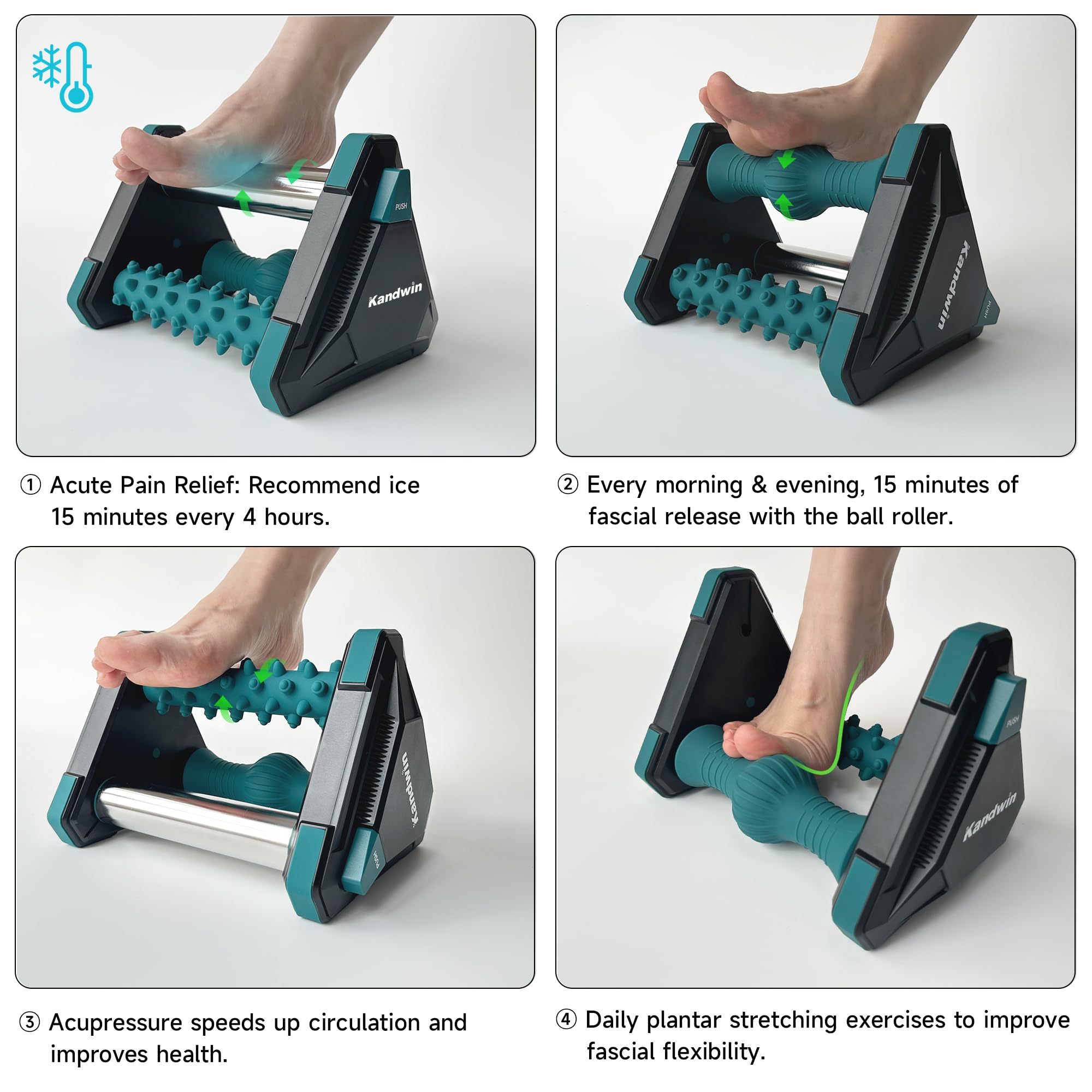 Kandwin massager features a stable non-slip base for safe sessions.