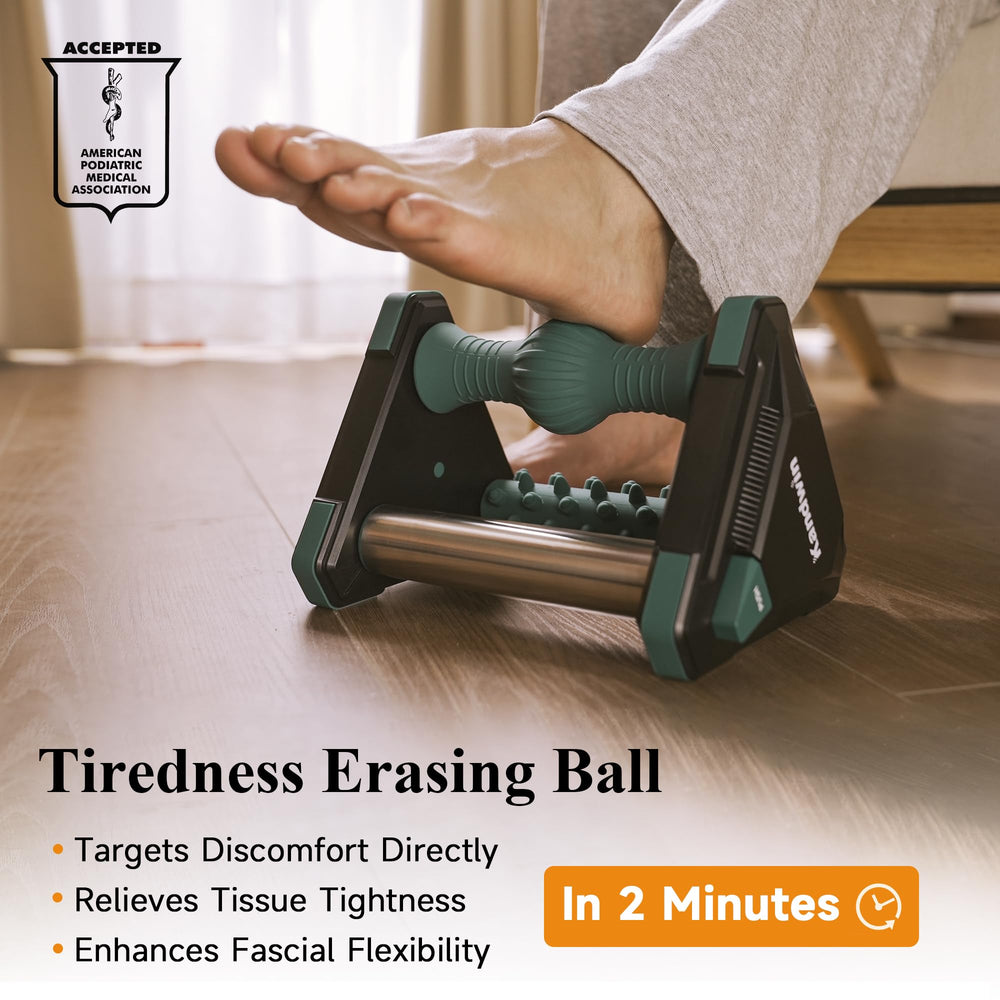Kandwin silicone reflexology rollers stimulate plantar fascia and pressure points.