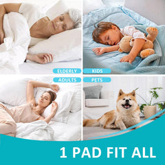 KANECH king-size bed pad shown on mattress with waterproof backing.