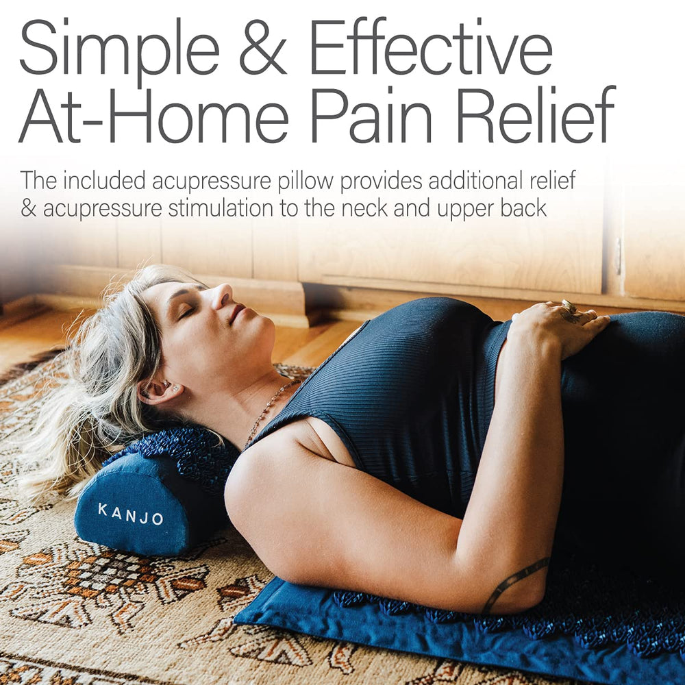 Close-up of BPA-free plastic stimulators on the mat highlighting trigger point stimulation.