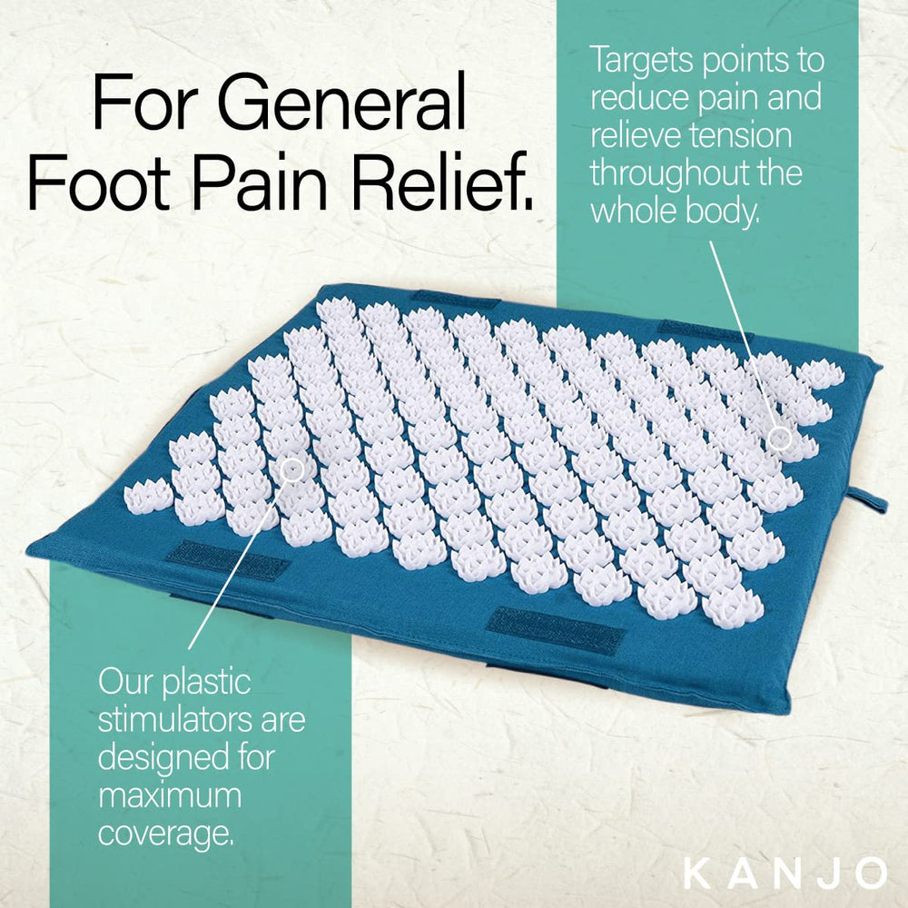 Kanjo foot mat with built-in carry strap for travel.