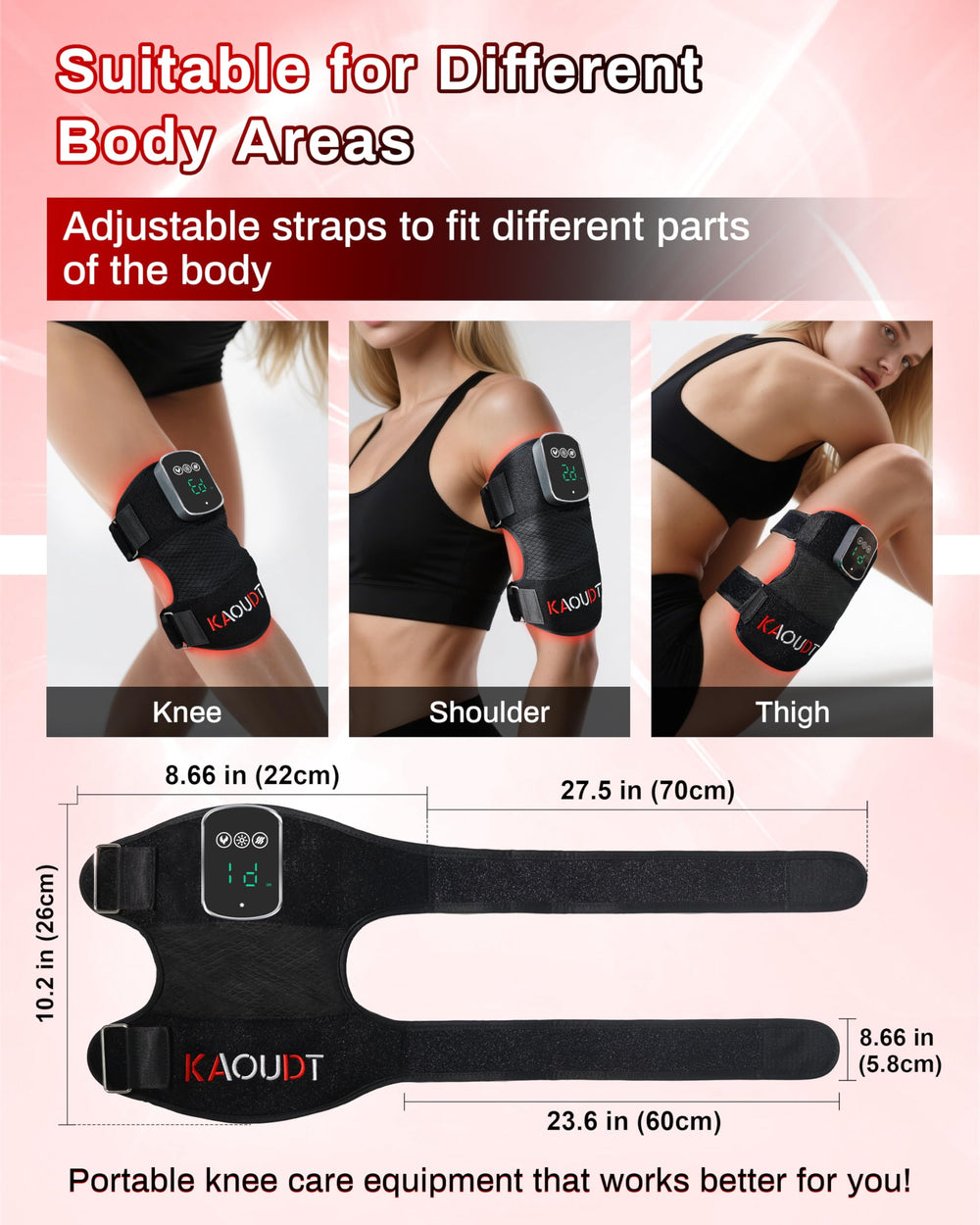 Kaoudt breathable neoprene material minimizes skin irritation during sessions.