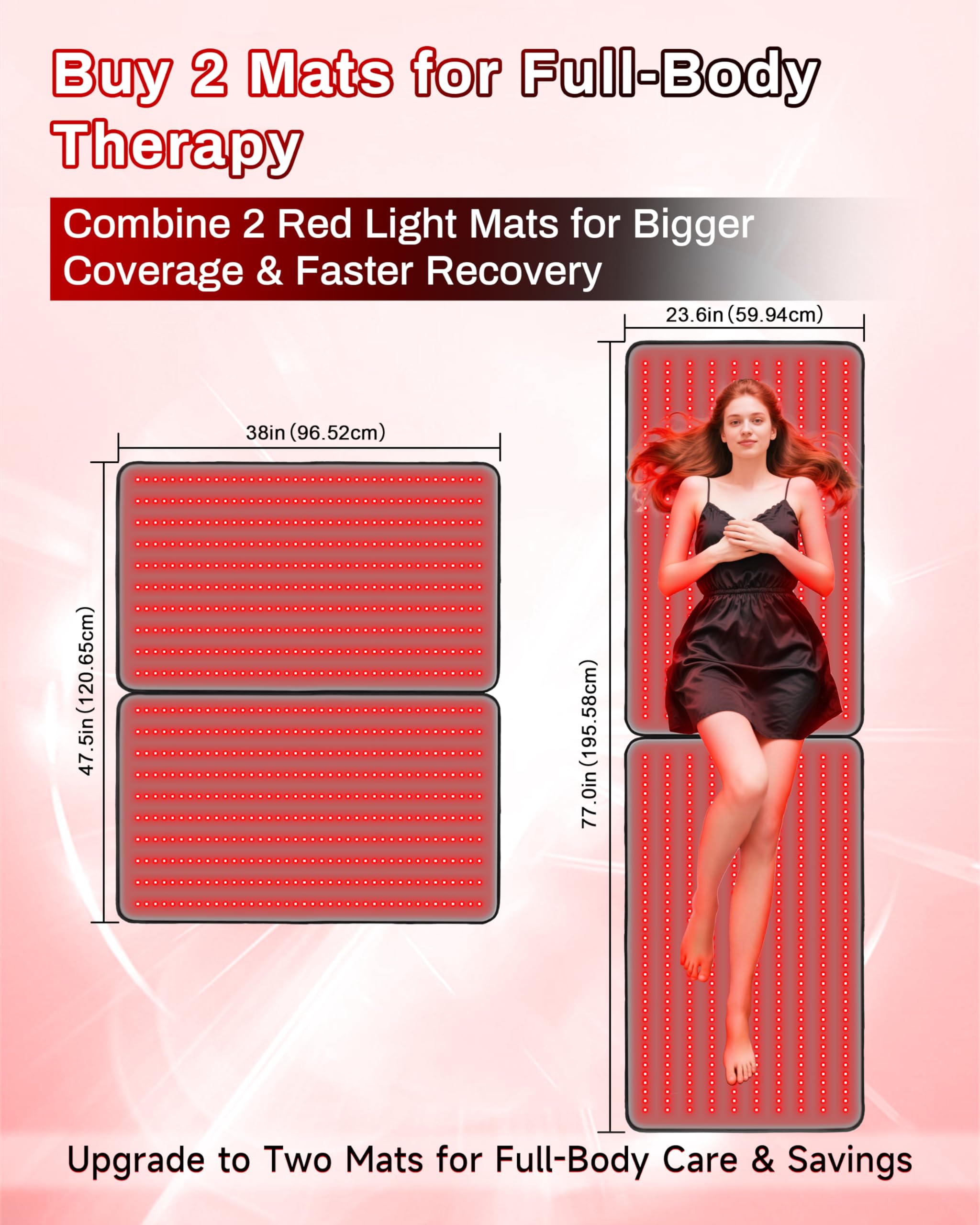 Kaoudt 400 LEDs with dual wavelengths offer soothing light sessions.