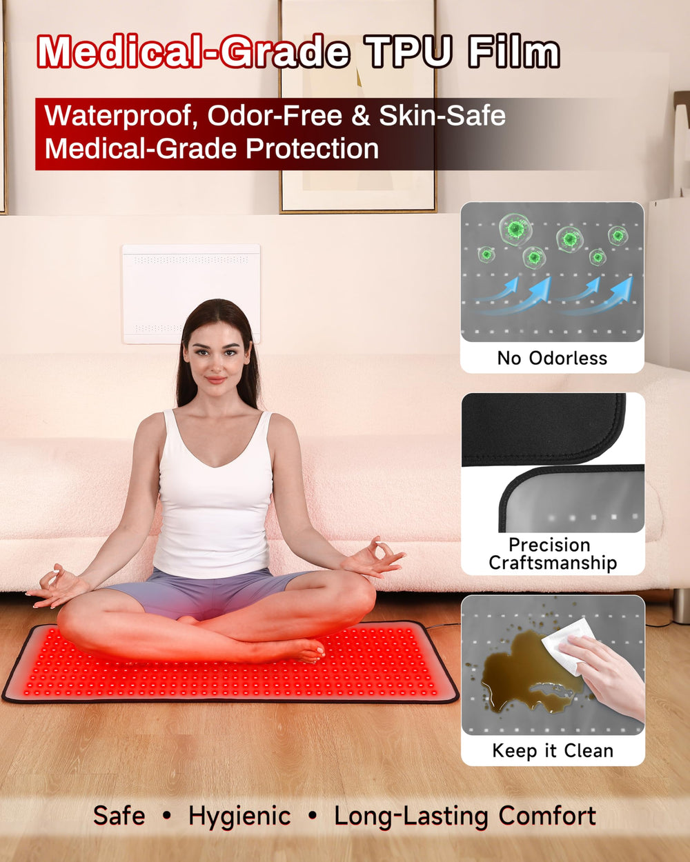 Kaoudt full-body wrap design provides versatile reach across back, shoulders, and legs.