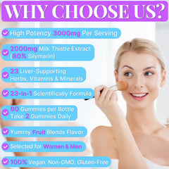 Kaourso Liver Detox gummies close-up showing fruity flavor for daily use