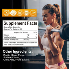 KAOXNU Creatine Monohydrate Gummies four-per-serving for workouts