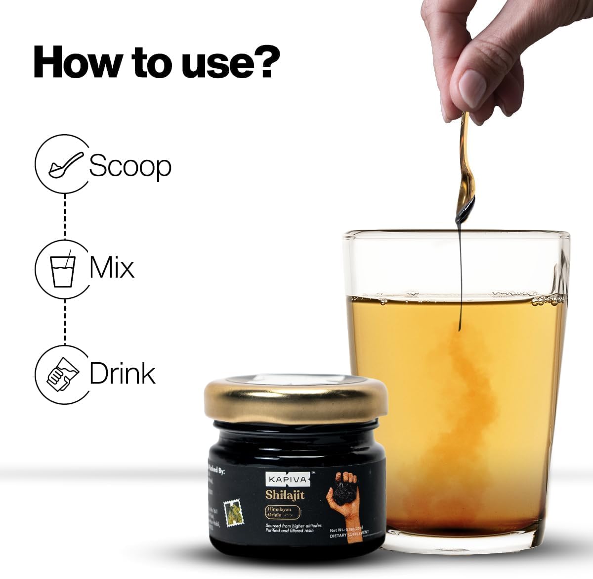 Kapiva Shilajit Resin in daily routine during morning rituals