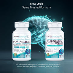 Kappa Nutrition MagBrain bottle front view with 150 vegan capsules for daily use.