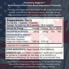 Kappa Nutrition MagBrain label closeup indicating 420 mg elemental magnesium per serving.