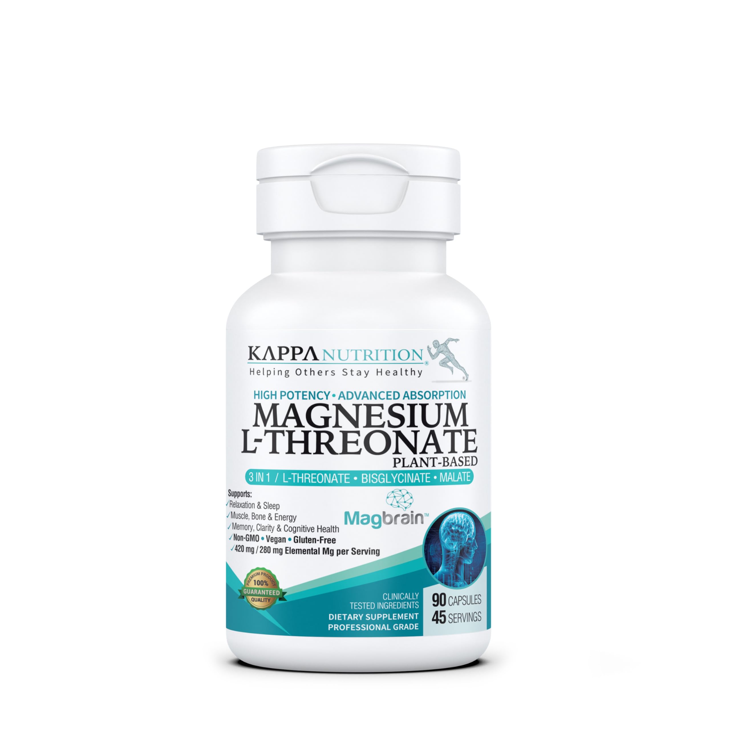 Kappa Nutrition Magbrain bottle with capsules for brain support