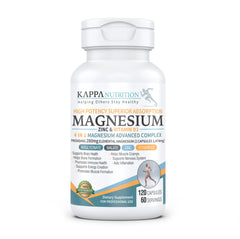 Kappa Nutrition Magnesium 4-in-1 bottle label highlights the vegan formula for daily wellness