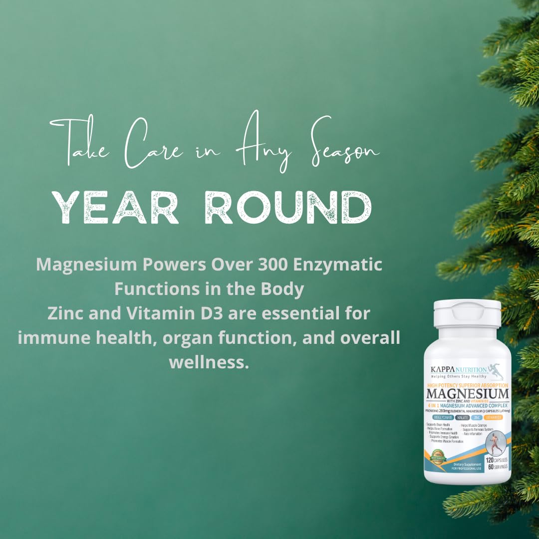 Vegan formulation from Kappa Nutrition Magnesium 4-in-1 emphasizes non-GMO promise