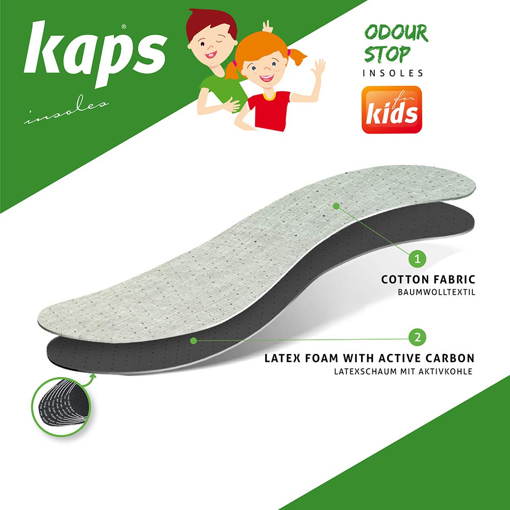 Kaps Odour Stop Kids plantillas absorben sudor para pies más frescos