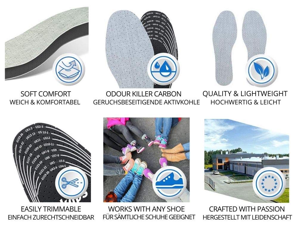 Kaps Odour Stop Kids plantillas corte a medida para ajuste perfecto