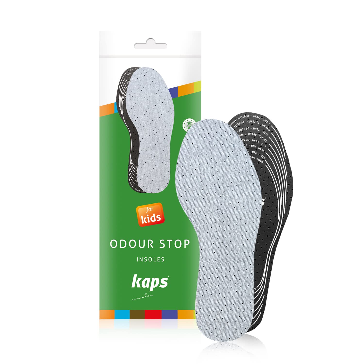 Kaps Odour Stop Kids plantillas terry natural para pies frescos y cómodos
