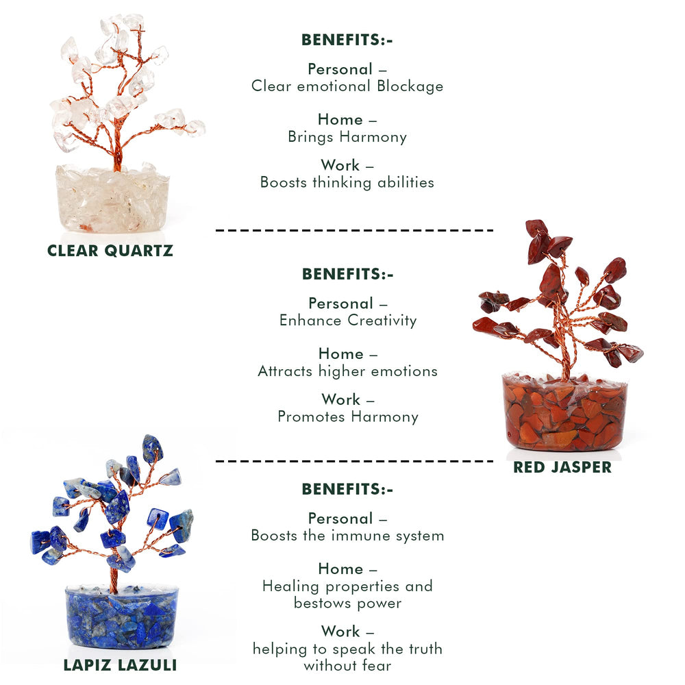 KARMAPLEDGE copper-wire crystal tree art complements shelves with natural shine