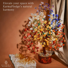 KARMAPLEDGE manifestation card inside view with crystal tree