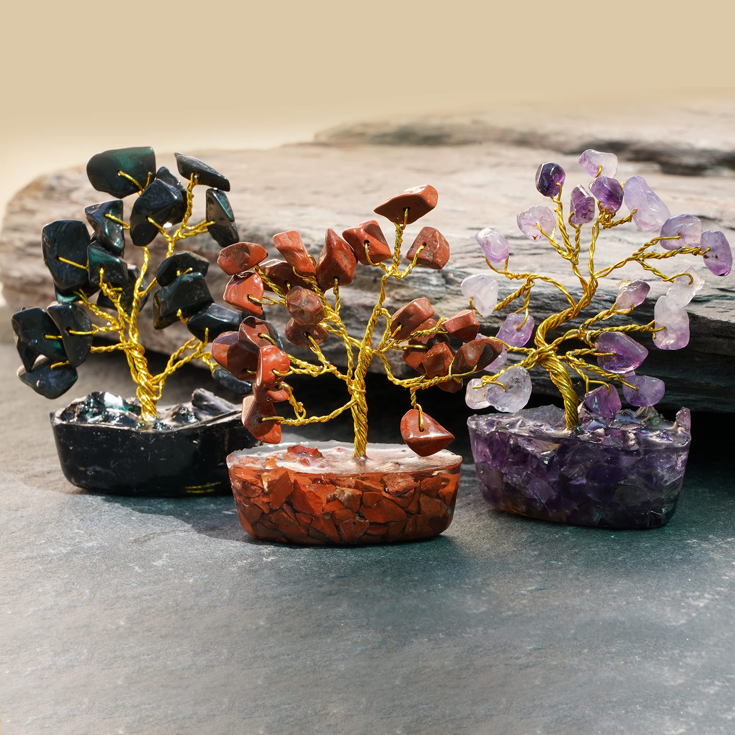 KARMAPLEDGE meditation-space crystal tree enhances quiet moments with crystals