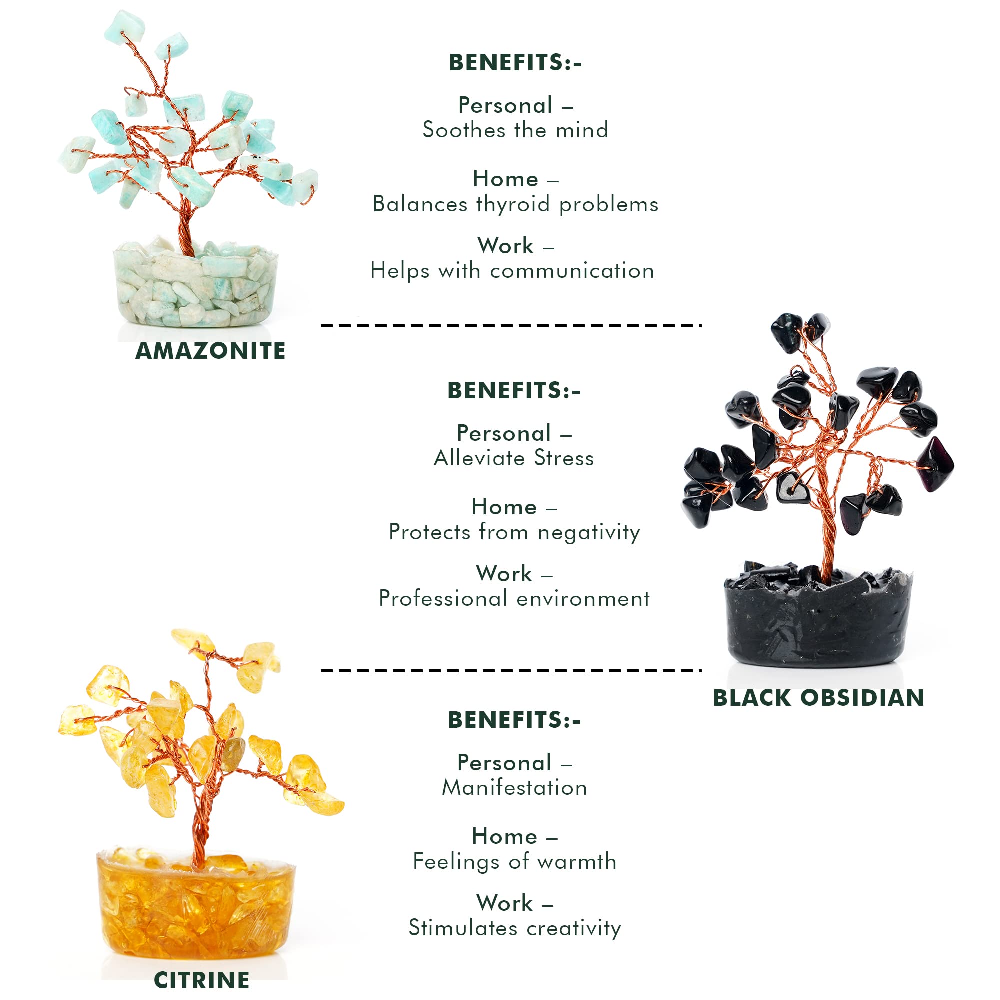 KARMAPLEDGE mini crystal tree for office decor adds sparkle and mood lift