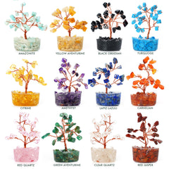 KARMAPLEDGE orgone-base crystal tree with copper wires for stylish meditation accents
