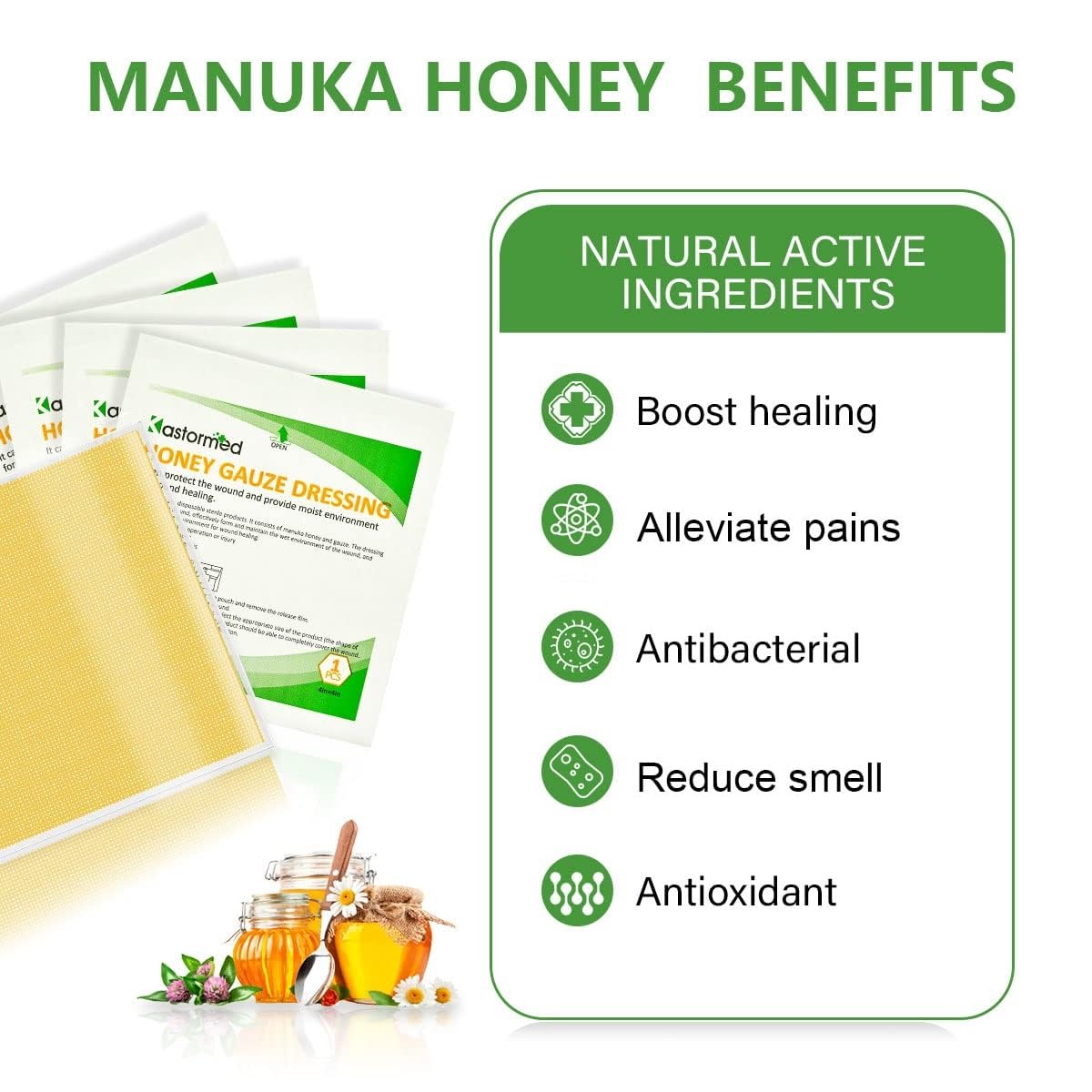 Kastormed Diabetes foot wound care with honey dressing.