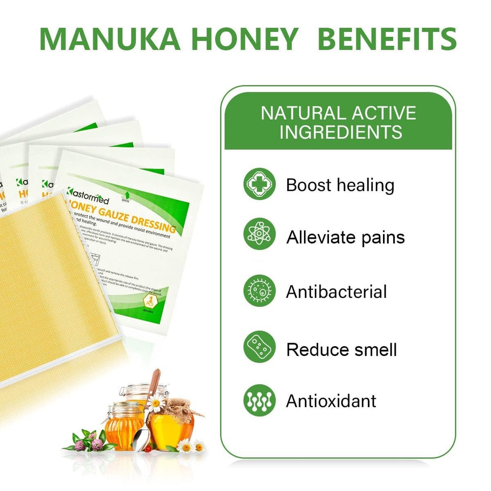 Kastormed Diabetes foot wound care with honey dressing.