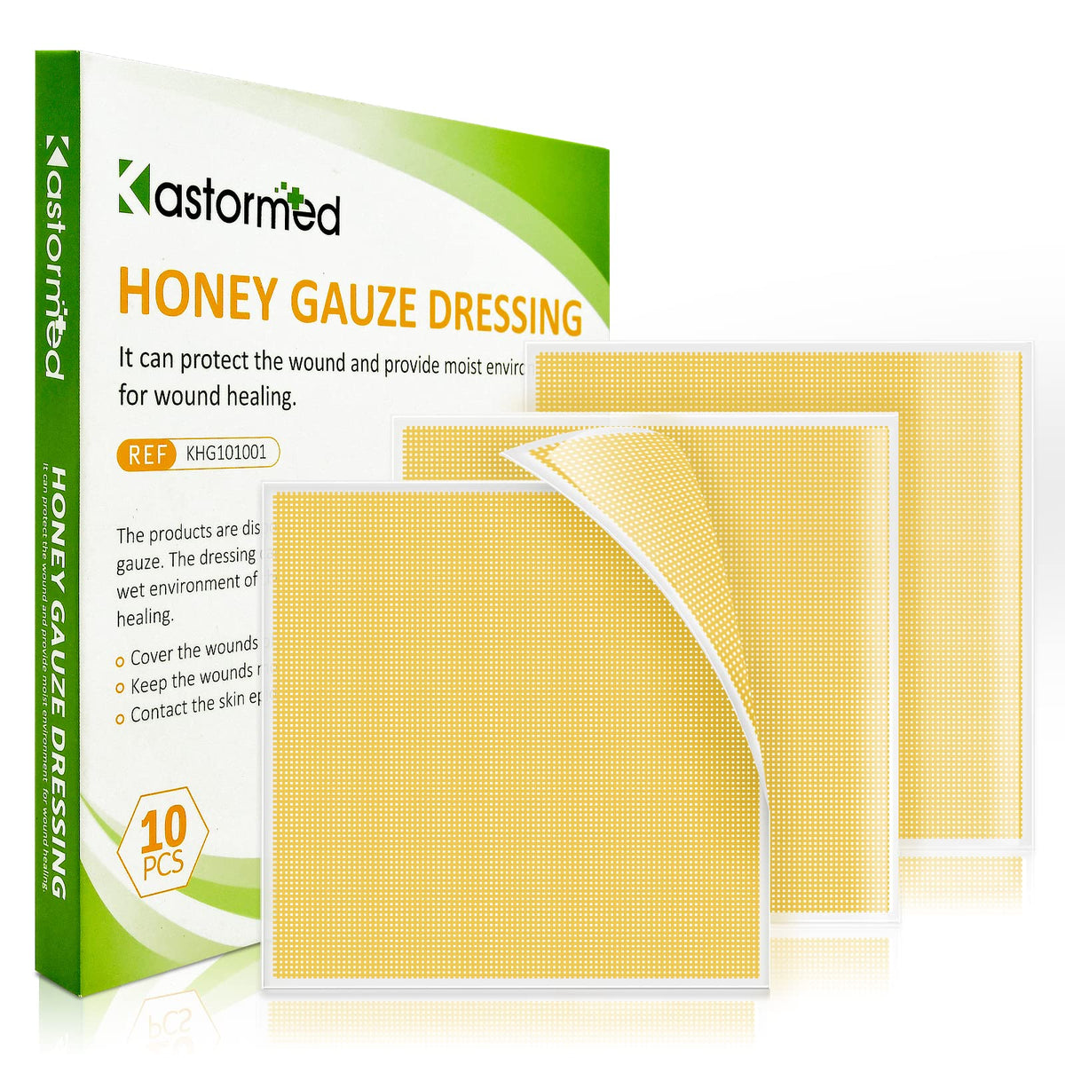 Kastormed Honey Gauze Dressing pack featuring medical-grade Manuka honey for versatile wound care.